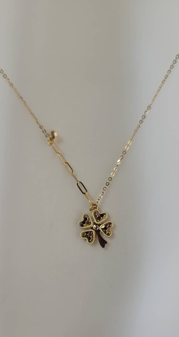 آویز طلا قلبی مینیمال با زنجیر خاص کد 07