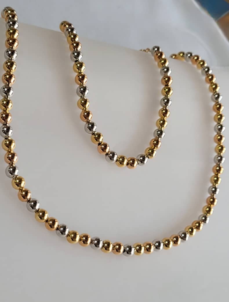 گردنبند طلای گوی دار کد 10